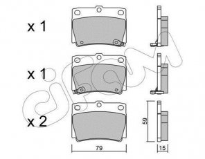 Купить 822-484-0 CIFAM Тормозные колодки задние Pajero Sport (1, 2) с звуковым предупреждением износа