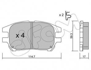 Купить 822-617-0 CIFAM Тормозные колодки передние Lexus RX (300, 300 AWD) с звуковым предупреждением износа