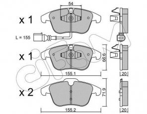 Купить 822-675-1 CIFAM Тормозные колодки передние Audi Q3 (1.4, 2.0) с датчиком износа
