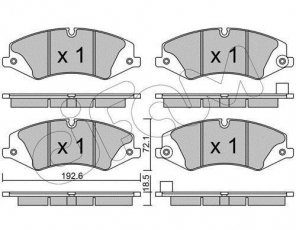 Купити 822-836-6 CIFAM Гальмівні колодки передні Діскавері (3.0, 5.0) подготовлено для датчика износа колодок