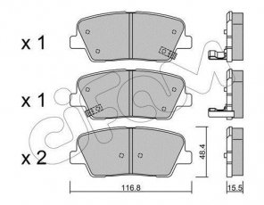 Купити 822-901-0 CIFAM Гальмівні колодки задні Santa FE (2.0, 2.2, 2.4, 2.7, 3.3) с звуковым предупреждением износа