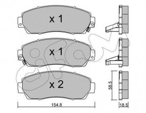 Купити 822-903-0 CIFAM Гальмівні колодки передні Хонда СРВ (2.0, 2.2, 2.4) с звуковым предупреждением износа