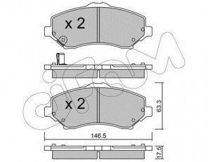 Купить 822-862-0 CIFAM Тормозные колодки передние Вранглер (2.8 CRD, 3.6 V6, 3.8) с звуковым предупреждением износа