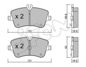 Купить 822-342-0 CIFAM Тормозные колодки передние Mercedes 203 подготовлено для датчика износа колодок
