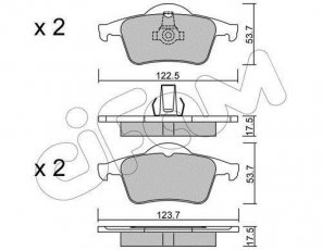 Купить 822-348-0 CIFAM Тормозные колодки задние ХС70 2.4 T XC AWD без датчика износа