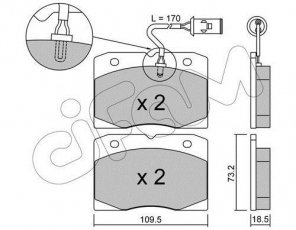 Купить 822-051-2 CIFAM Тормозные колодки передние Дейли (2.4, 2.5, 2.8) с датчиком износа