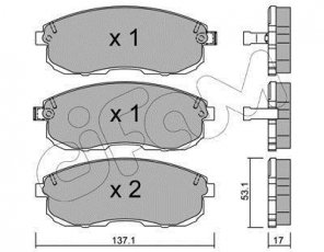 Купить 822-404-0 CIFAM Тормозные колодки передние Максима (А32, J30) (2.0, 2.5, 3.0) с звуковым предупреждением износа