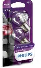 Купить 12499VPB2 PHILIPS - Лампа накаливания P21/5WVisionPlus12V 21/4W BAY15d (производство)