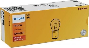 Купить 12088CP PHILIPS - Лампа накаливания PR21W 12V 21W BAW15s (производство)