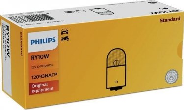 Купити 12093NACP PHILIPS - Лампа розжарювання RY10W 12V 10W BAU15s STANDARD (виробництво)