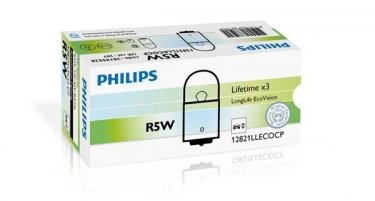 Купить 12821LLECOCP PHILIPS - Лампа накаливания R5W12V 5W BA15s LongerLife EcoVision (производство)