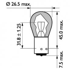 Лампа накаливания, фонарь указателя поворота, Лампа накаливания, Лампа накаливания, 13496MLCP PHILIPS фото 3