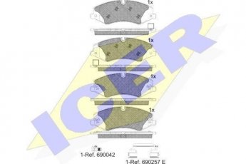 Купити 181957-203 ICER Гальмівні колодки передні Discovery (2.7, 3.0, 4.0, 5.0) 