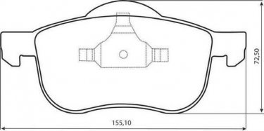 Купить 573003JC JURID Тормозные колодки передние XC70 (2.4, 2.5) без датчика износа