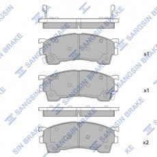 Купити SP2018 Hi-Q (SANGSIN) Гальмівні колодки  Mazda 323 BJ (1.6, 1.8, 2.0) 