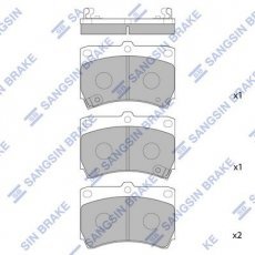 Купити SP1067 Hi-Q (SANGSIN) Гальмівні колодки  Mazda 323 (BA, BG, BJ) (1.3, 1.5, 1.6, 1.8) 