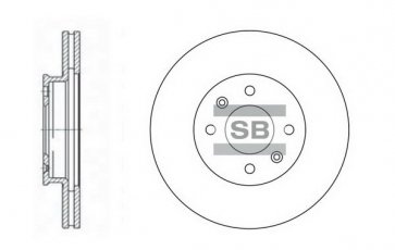 Купить SD2028 Hi-Q (SANGSIN) Тормозные диски Hyundai i20 (1.0, 1.1, 1.2, 1.4, 1.6)