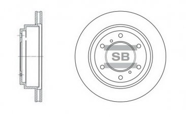 Купить SD4307 Hi-Q (SANGSIN) Тормозные диски Паджеро (3, 4) (2.5, 3.0, 3.2, 3.5, 3.8)