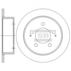 Купить SD5201 Hi-Q (SANGSIN) Тормозные диски Rexton (2.0 Xdi, 2.2 Xdi, 2.7 Xdi)