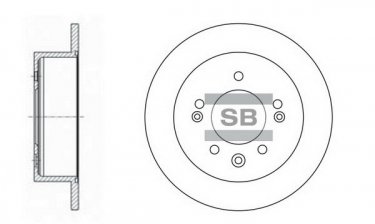 Купить SD1020 Hi-Q (SANGSIN) Тормозные диски Элантра (1.6 CRDi, 1.6 CVVT, 2.0 CVVT)