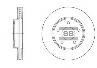Купить SD4202 Hi-Q (SANGSIN) Тормозные диски Almera