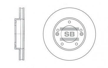 Купить SD2026 Hi-Q (SANGSIN) Тормозные диски Sorento (2.4, 2.5, 3.3, 3.5)