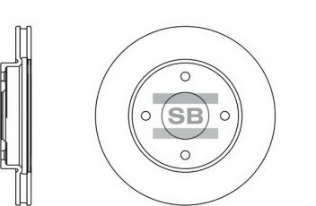 Купить SD4207 Hi-Q (SANGSIN) Тормозные диски Clio 3 (1.1, 1.4, 1.5, 1.6, 2.0)