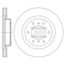 Купить SD4324 Hi-Q (SANGSIN) Тормозные диски Pajero 4 (3.0, 3.2, 3.8)