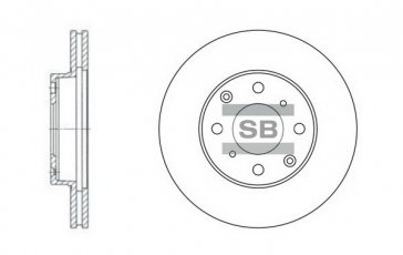 Купити SD4104 Hi-Q (SANGSIN) Гальмівні диски Civic (1.3, 1.4, 1.5, 1.6)