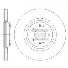 Купить SD1075 Hi-Q (SANGSIN) Тормозные диски Санта Фе (2.0, 2.2, 2.4, 2.7)