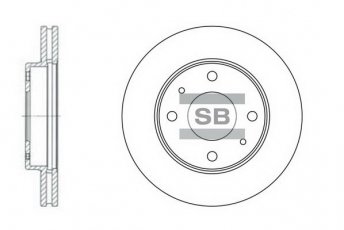 Купить SD1043 Hi-Q (SANGSIN) Тормозные диски Элантра (1.6, 1.8, 2.0)