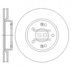 Купить SD1074 Hi-Q (SANGSIN) Тормозные диски Cerato (1.6, 1.6 CVVT, 2.0)