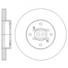 Купить SD4231 Hi-Q (SANGSIN) Тормозные диски Альмера (1.5, 1.8, 2.2)