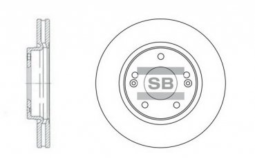 Купити SD1040 Hi-Q (SANGSIN) Гальмівні диски Santa FE (2.0, 2.4, 2.7)