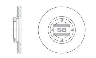 Купити SD1001 Hi-Q (SANGSIN) Гальмівні диски Accent (1.3, 1.5)