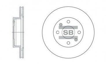 Купить SD2010 Hi-Q (SANGSIN) Тормозные диски Ай 10 (1.0, 1.1, 1.2)