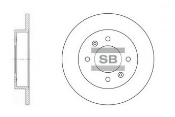 Купити SD1017 Hi-Q (SANGSIN) Гальмівні диски Coupe (1.6 16V, 1.6 i 16V, 2.0 16V)