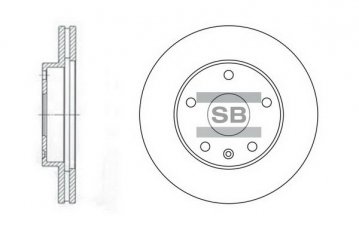 Диск гальмівний DAEWOO LEGANZA 15 передн. (виробництво SANGSIN) SD3006 Hi-Q (SANGSIN) фото 1