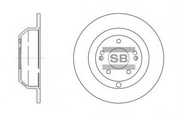 Купить SD1072 Hi-Q (SANGSIN) Тормозные диски Санта Фе (2.0, 2.2, 2.4, 2.7)