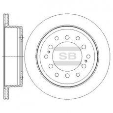 Купить SD4027 Hi-Q (SANGSIN) Тормозные диски Land Cruiser (150, Prado) (2.7, 2.8, 3.0, 3.5, 4.0)