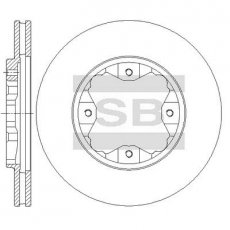 Купить SD4108 Hi-Q (SANGSIN) Тормозные диски Аккорд (1.9, 2.0, 2.2, 2.3)