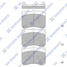 Купити SP1216 Hi-Q (SANGSIN) Гальмівні колодки  Mazda 323 (BA, BG, BJ) (1.6, 1.7, 1.8, 2.0) 