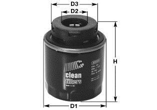 Купити DO5509 CLEAN Filters Масляний фільтр (накручуваний) Туран (1.4 FSI, 1.4 TSI)