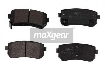 Купить 19-1131 Maxgear Тормозные колодки задние Акцент (1.4 GL, 1.5 CRDi GLS, 1.6 GLS) с звуковым предупреждением износа, с интегрированным контактом датчика износа
