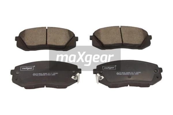 Купить 19-3023 Maxgear Тормозные колодки  Hyundai i40 (1.6 GDI, 1.7 CRDi, 2.0 GDI) с звуковым предупреждением износа