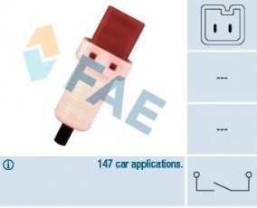 Купити 24896 FAE Датчик стоп сигналу Peugeot 206 (1.1, 1.4, 1.6, 1.9, 2.0)