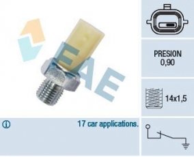 Купити 12700 FAE Датчик тиску масла Clio 3 1.2 16V
