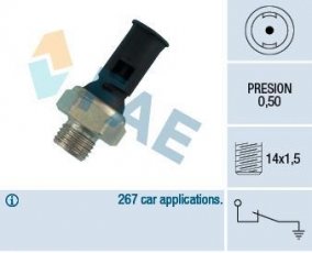 Купить 12390 FAE Датчик давления масла Volvo S60 1 (2.0, 2.3, 2.4, 2.5)