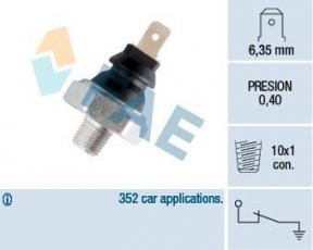 Купити 11060 FAE Датчик тиску масла Passat B2 (1.3, 1.6, 1.8, 2.0, 2.2)