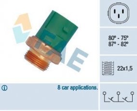 Купить 38165 FAE Датчик температуры охлаждающей жидкости Транспортер Т4 (2.4 D, 2.4 D Syncro)